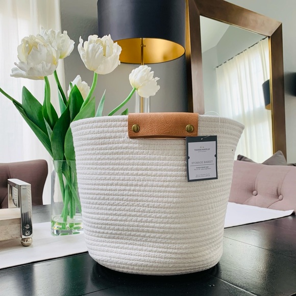 Threshold Other - Threshold faux leather handle basket